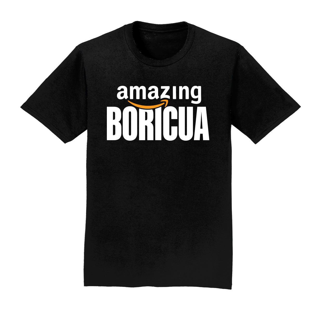 T shirt - AMAZING BORICUA short sleeve - Bright Gold, Black