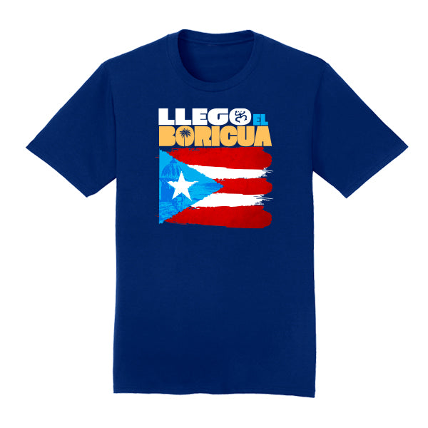 T shirt - LLEGO EL BORICUA short sleeve t-shirt White, Royal, Navy