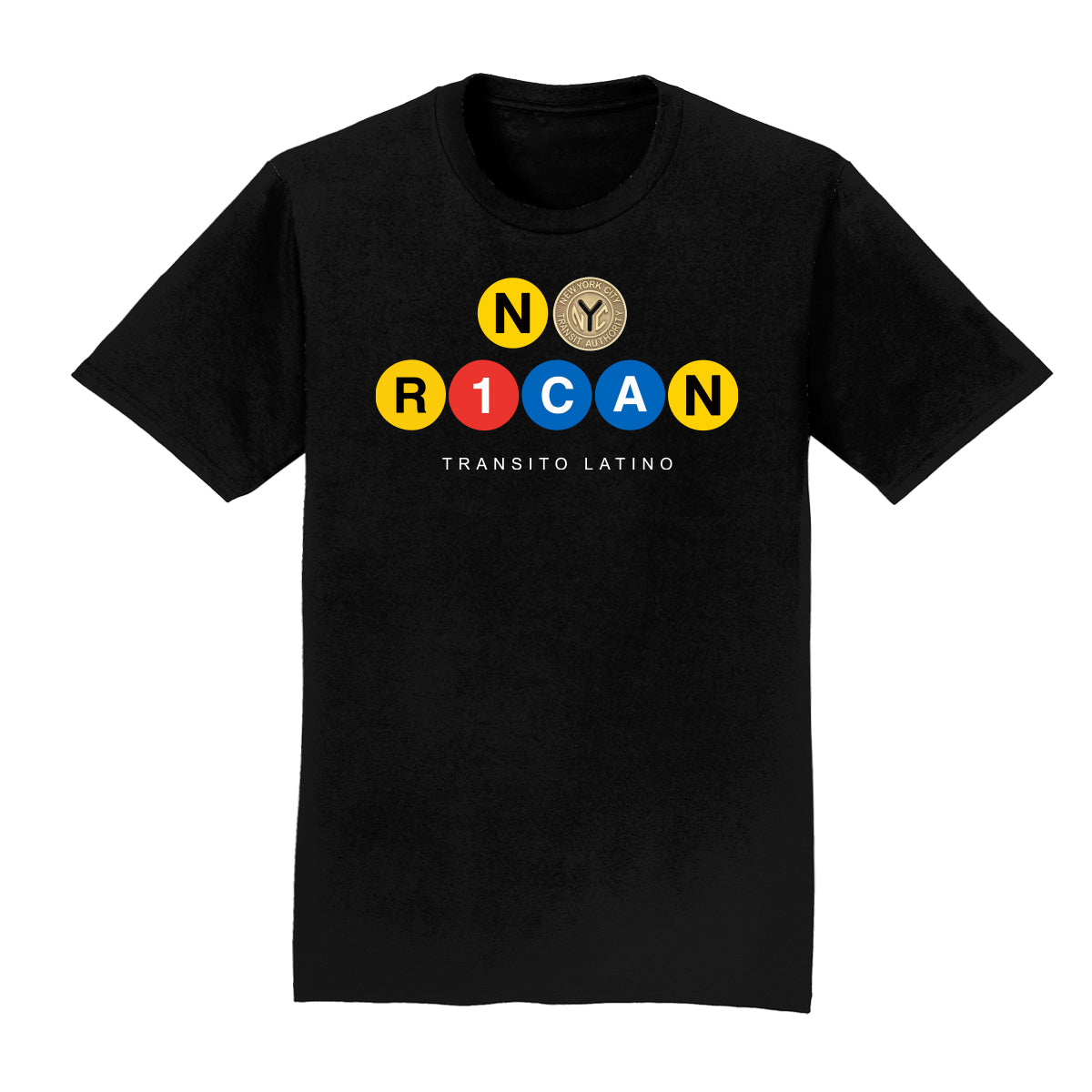 T shirt - NY RICAN short sleeve Black, White